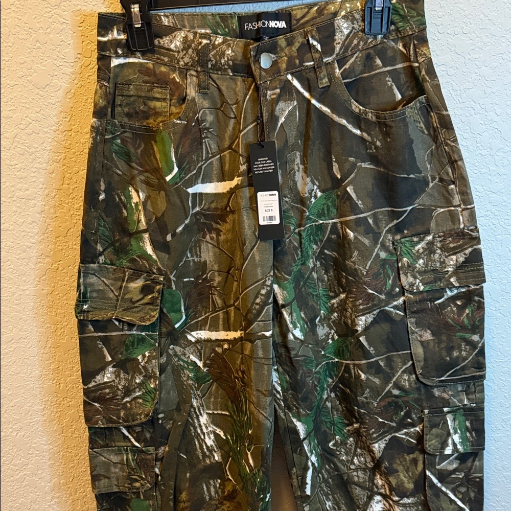 Fashion Nova Forest Camouflage Cargo Pants